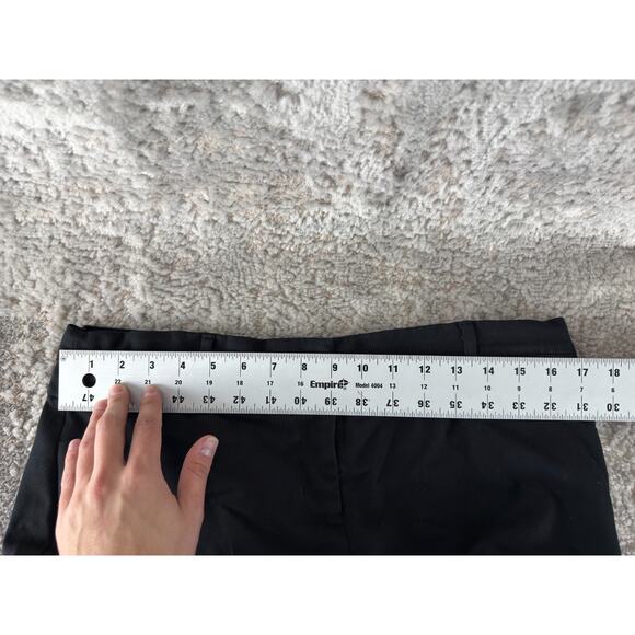 Maurices Size 9/10 Minimalist Casual Flat Front Pants Black Button Zip - Picture 3 of 11